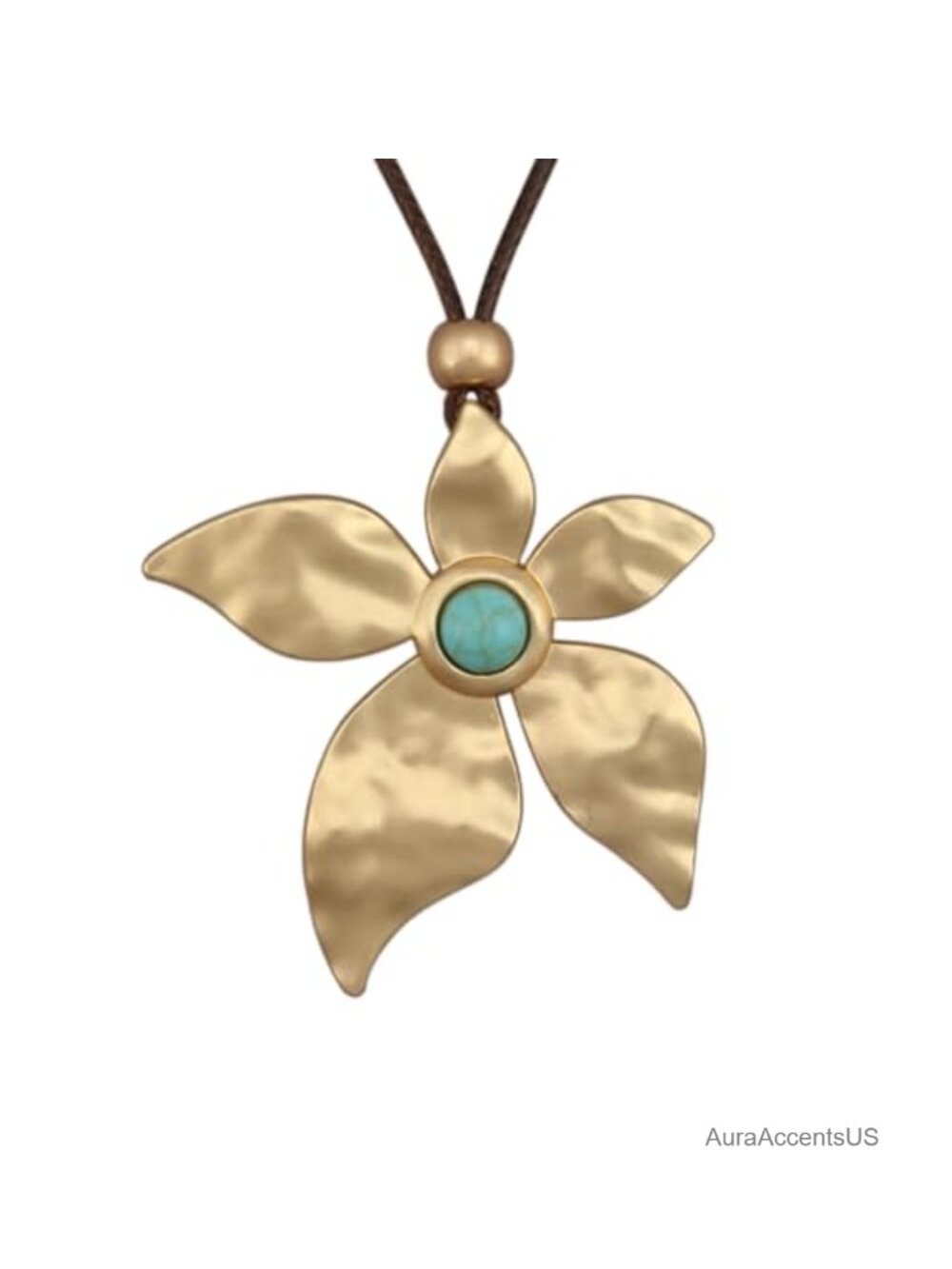 Boho Circle Pendant Necklace Gold Faux Leather Cord Necklace for Women